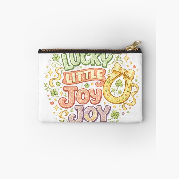 Item preview, Lucky Little Joy Joy Pastel Clover Horseshoe St Patricks Day Art Design designed and sold by inkoutninja.
