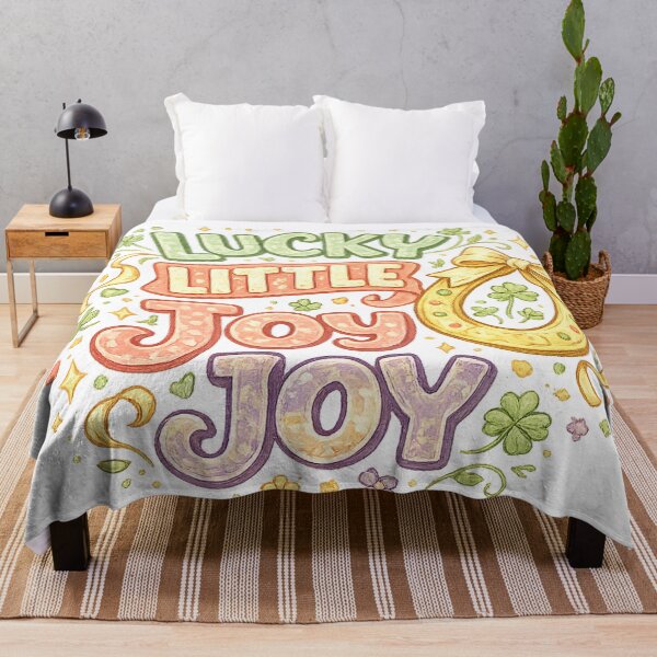 Item preview, Lucky Little Joy Joy Pastel Clover Horseshoe St Patricks Day Art Design designed and sold by inkoutninja.