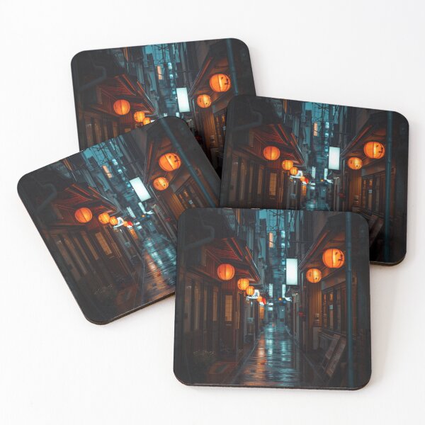 Item preview, Neon Lantern Alley, Tokyo at Night designed and sold by NihonKamonScape.