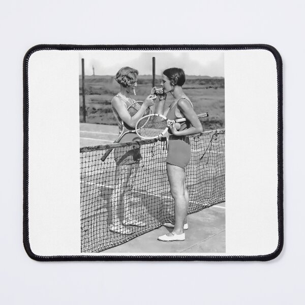 Item preview, Women Tennis Players Cigarette Break Vintage Black And White Art designed and sold by MayaloveStores.