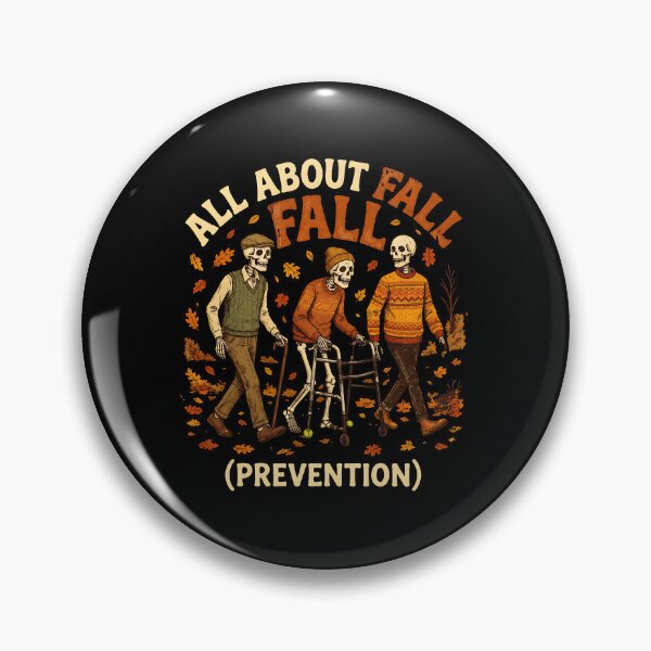 Item preview, All About Fall Prevention Skeleton Autumn Illustration designed and sold by SoyLamderma.