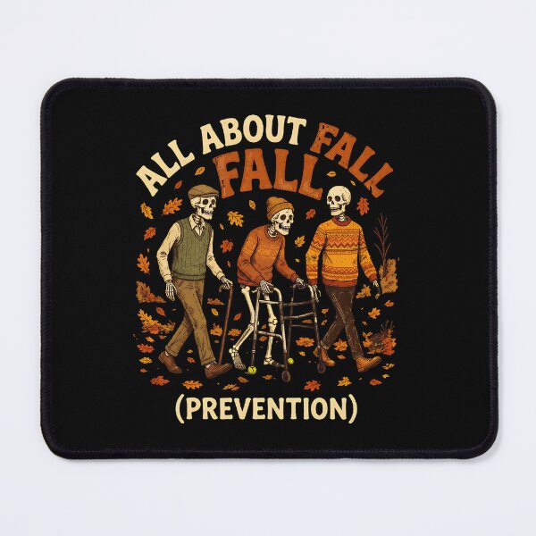 Item preview, All About Fall Prevention Skeleton Autumn Illustration designed and sold by SoyLamderma.