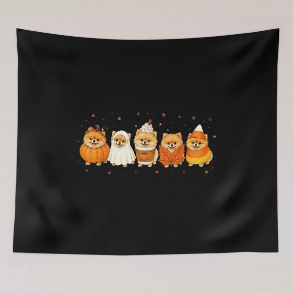Item preview, Cute Halloween Pomeranian Ghost Pumpkin Fall Dog Lover designed and sold by LakenDraphil.