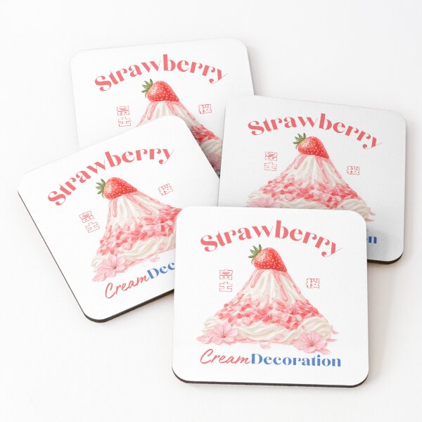 Item preview, Strawberry Fuji Sakura – Japanese Dessert Mount Fuji Art designed and sold by YohakuPause.