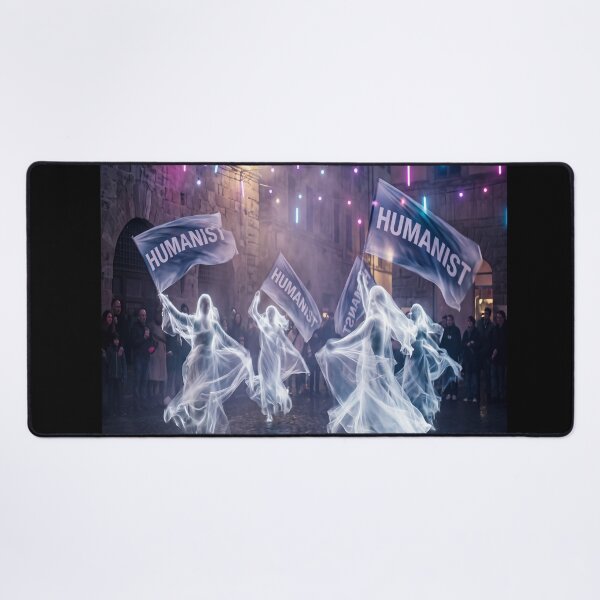Item preview, DANCING FEMALE HUMANISTS WAVING FLAGS designed and sold by NOIMION DIGITAL ART.
