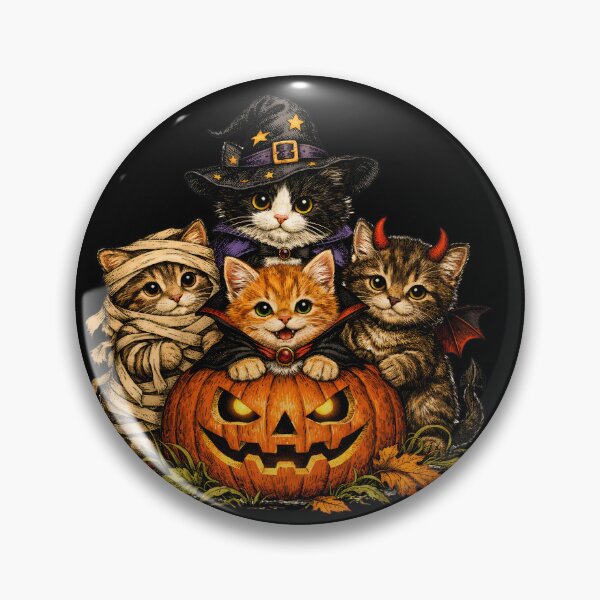 Item preview, Cute Halloween Cats Spooky Season Jack O Lantern designed and sold by RoyesButler.