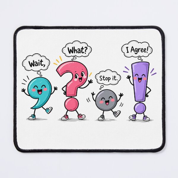 Item preview, Cute Punctuation Marks Funny Grammar Teacher designed and sold by roni-harbor.