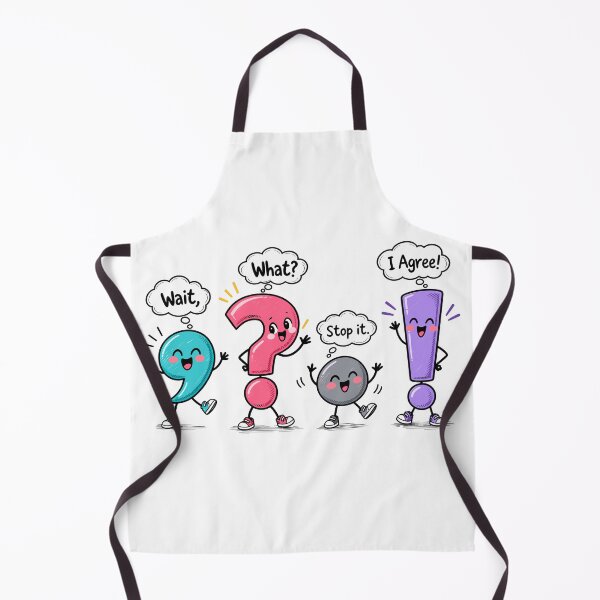 Item preview, Cute Punctuation Marks Funny Grammar Teacher designed and sold by roni-harbor.