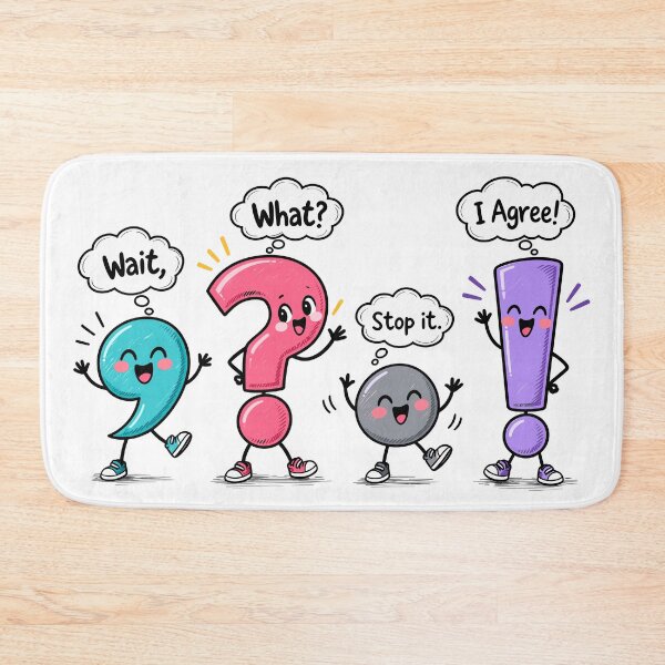 Item preview, Cute Punctuation Marks Funny Grammar Teacher designed and sold by roni-harbor.