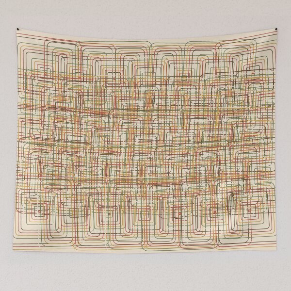Item preview, Plaid Beat Moiré 1970s Square Ripple Interference Pattern designed and sold by KungPowUnicorn.