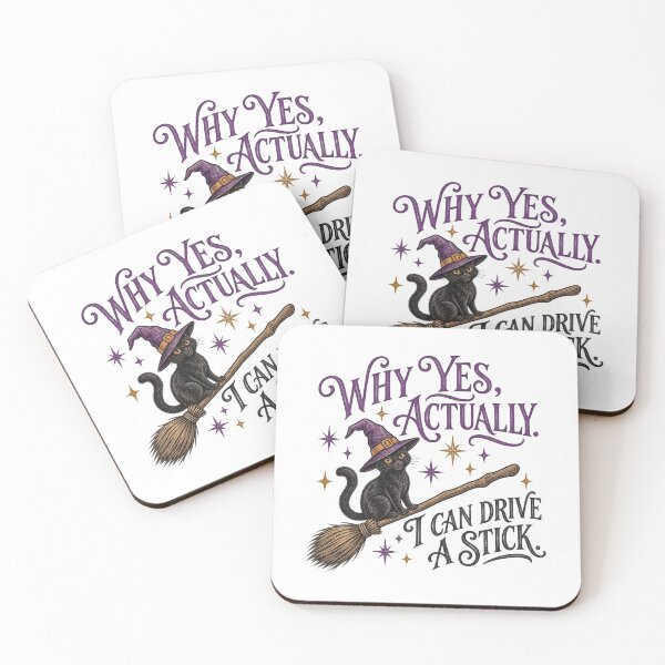 Item preview, I Can Drive a Stick Witch Cat designed and sold by VioletNance.