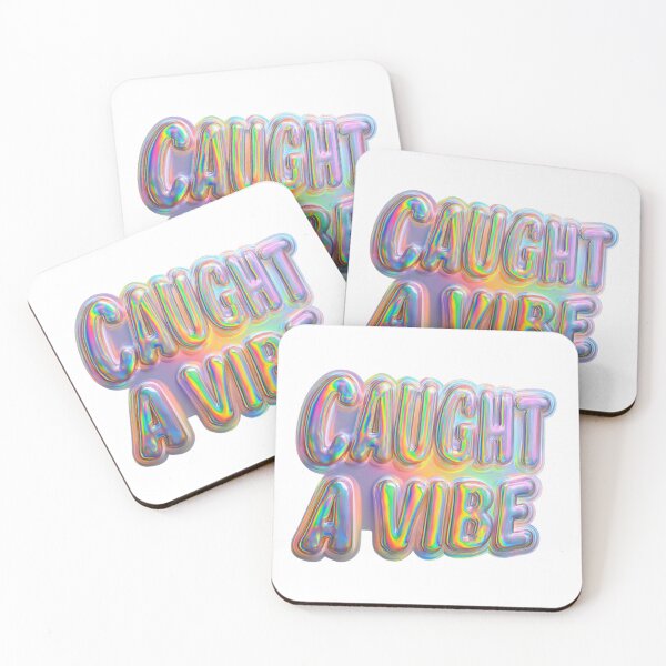 Item preview, Caught A Vibe Holographic Iridescent Aesthetic designed and sold by NicolasGlowArt.