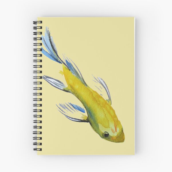 Item preview, Yellow Koi fish watercolor Japanese fine art designed and sold by grosselart.