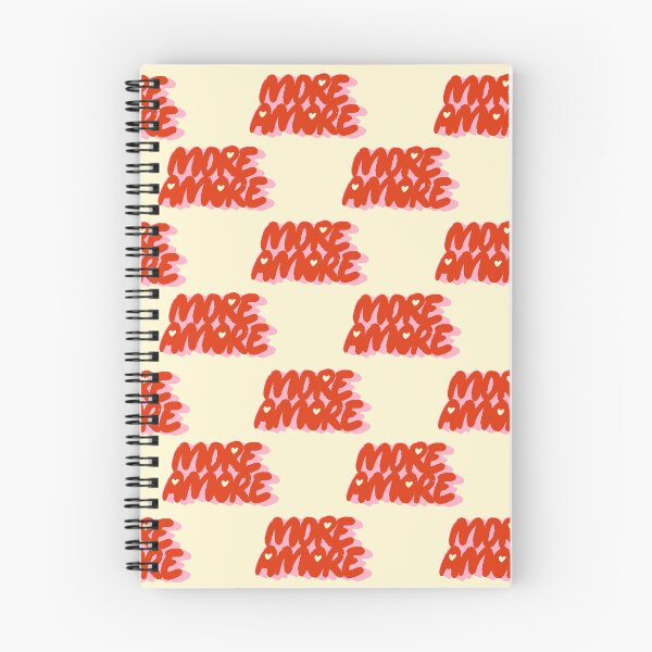 Item preview, More Amore Cute Retro Heart Typographic in Hot Red and Pink designed and sold by nineFlorals.