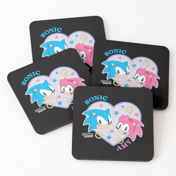 Item preview, Sonic The Hedgehog Sonic Amy Heart Shaped designed and sold by cutezodiac.