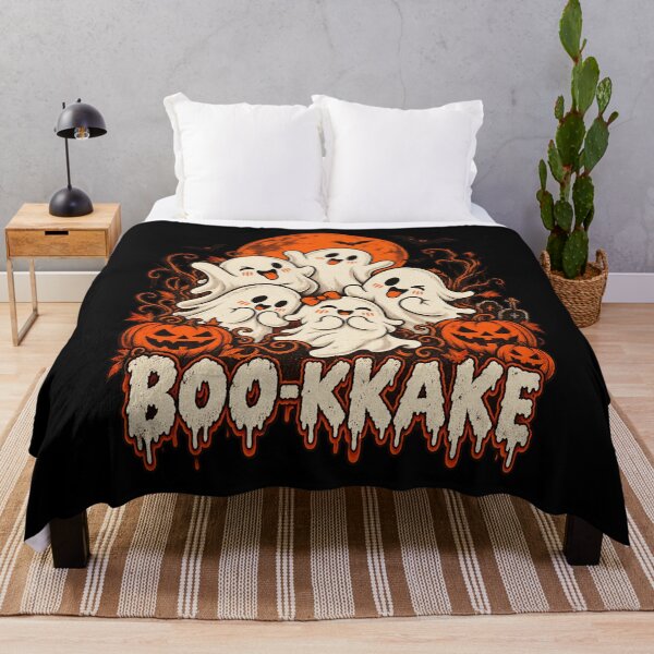 Item preview, Boo-kkake Japanese Ghost Funny Halloween Vintage designed and sold by RamonaTeal.