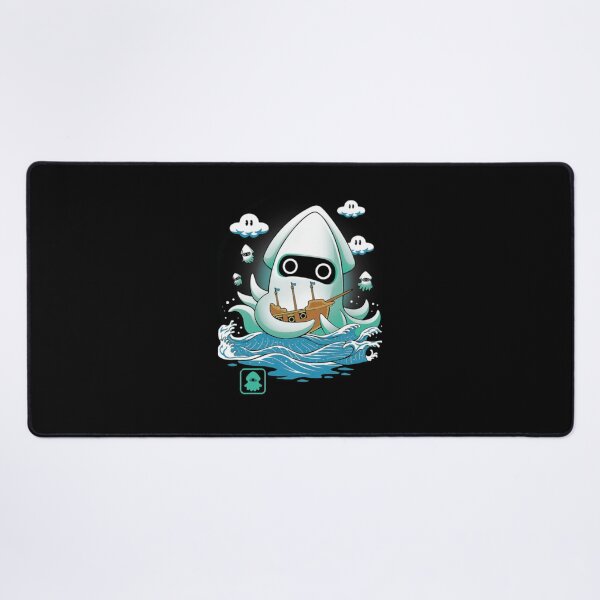 Item preview, Blooper Mario Ukiyo E Ocean Squid Pirate Ship Art designed and sold by bonizem.