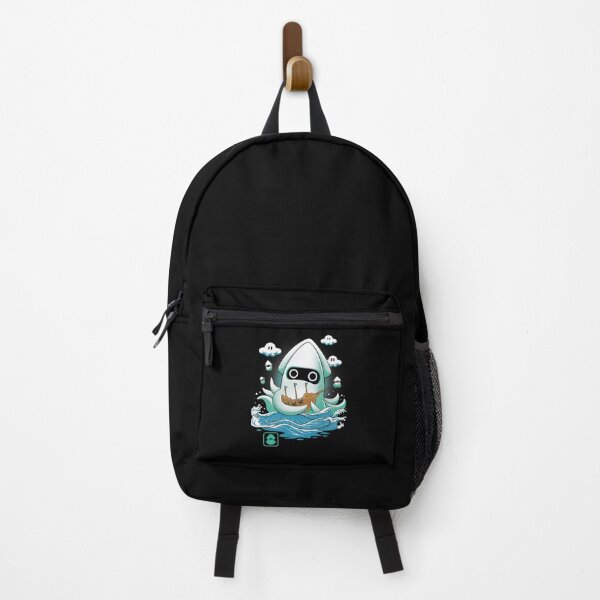 Item preview, Blooper Mario Ukiyo E Ocean Squid Pirate Ship Art designed and sold by bonizem.