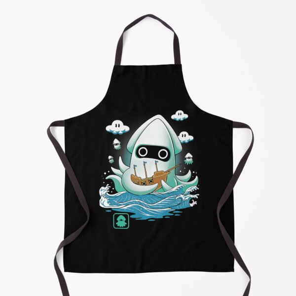 Item preview, Blooper Mario Ukiyo E Ocean Squid Pirate Ship Art designed and sold by bonizem.