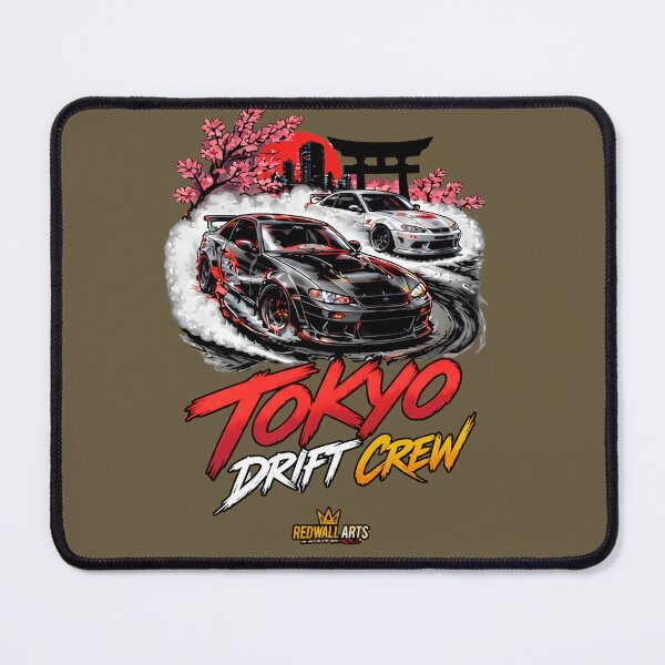 Item preview, Tokyo Drift Crew Japanese Street Racing JDM Cars Red Accent Art designed and sold by digitalbob60.
