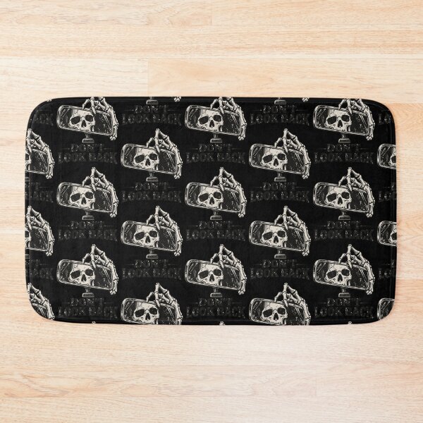 Item preview, Don't Look Back Skull Rearview Mirror Gothic Retro Ink Design designed and sold by RamonaTeal.