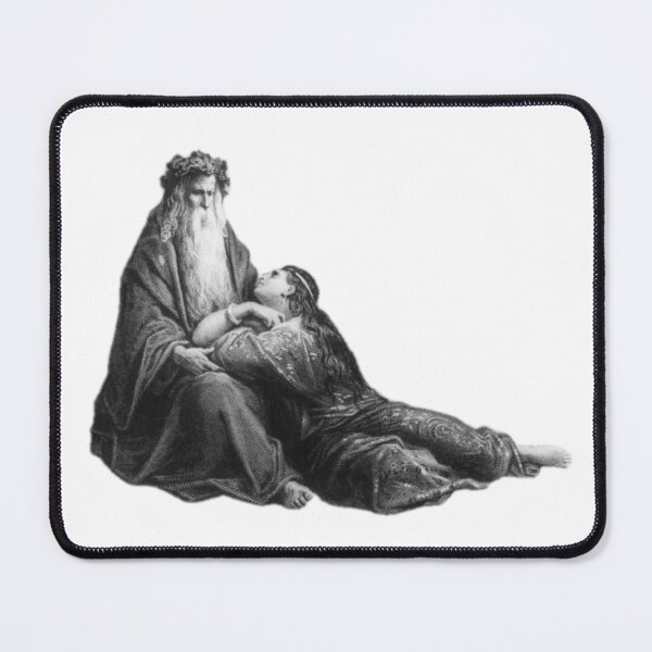 Item preview, Merlin and Vivienne – Gustave Doré Engraving designed and sold by Fallen Fenris.
