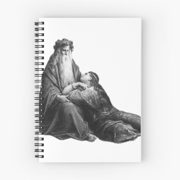 Item preview, Merlin and Vivienne – Gustave Doré Engraving designed and sold by Fallen Fenris.