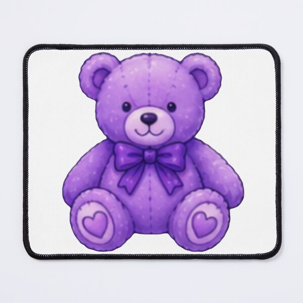 Item preview, Cute Purple Teddy Bear with Heart | Kawaii Pastel Bear designed and sold by Kiralemon.
