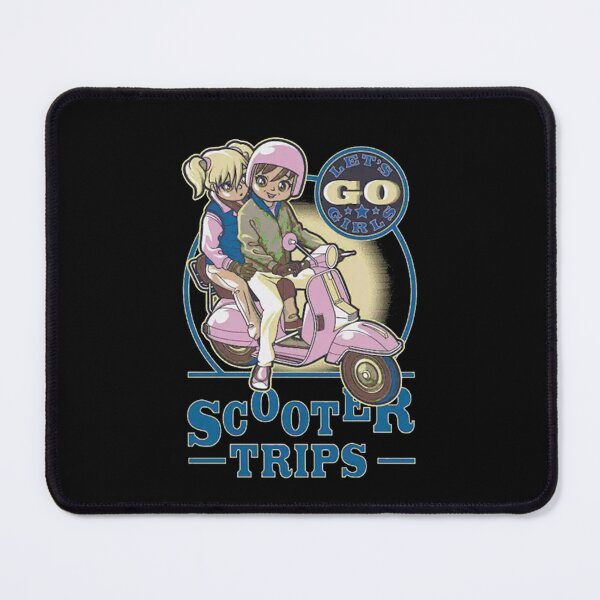 Item preview, Retro Anime Girls Scooter Trip Graphic designed and sold by YunadiMelikov.