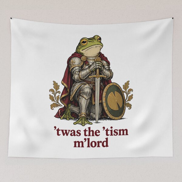 Item preview, Twas The Tism M'Lord Funny Frog Knight Autism designed and sold by roni-harbor.