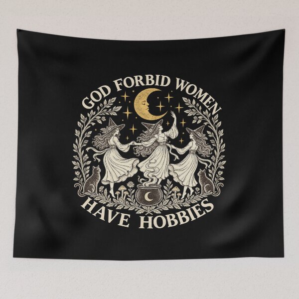 Item preview, God Forbid Women Have Hobbies Vintage Witches designed and sold by VioletNance.