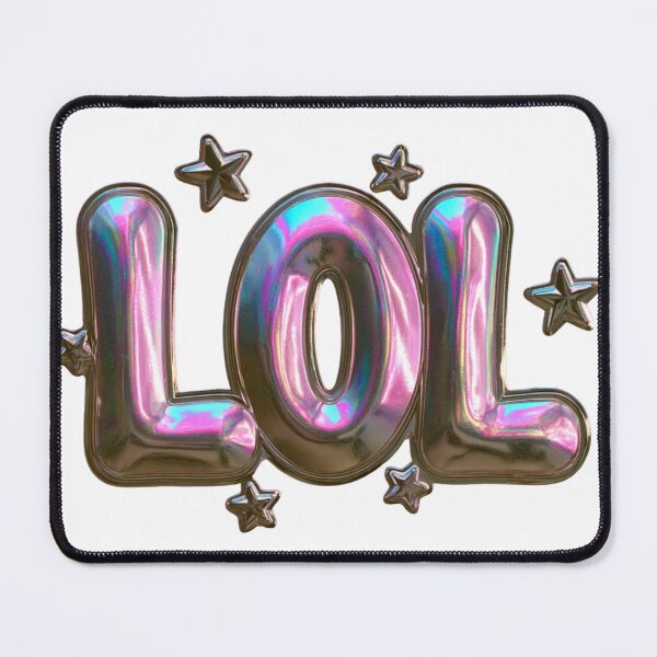 Item preview, LOL Iridescent Metallic Bubble Letters Design designed and sold by NicolasGlowArt.