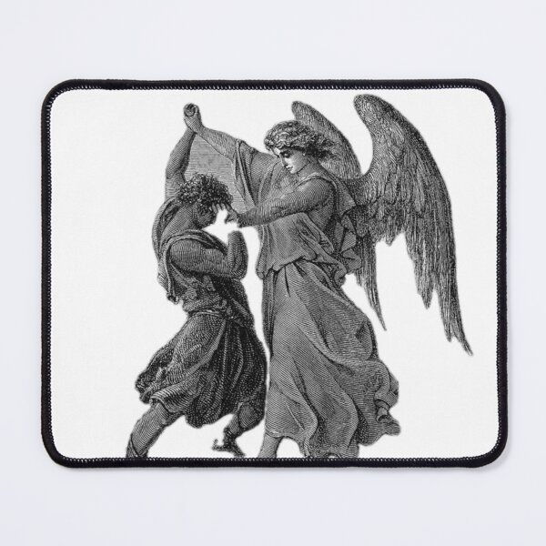 Item preview, Jacob Fighting the Angel – Gustave Doré Engraving designed and sold by Fallen Fenris.