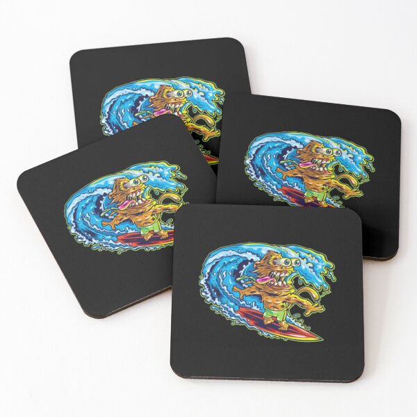 Item preview, Crazy Monster Surfing Big Wave Cartoon designed and sold by YunadiMelikov.