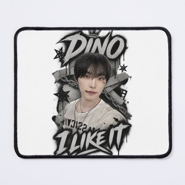 Item preview, DINO I LIKE IT SEVENTEEN Gothic Chrome Typography Fan Art designed and sold by Valeree Store.
