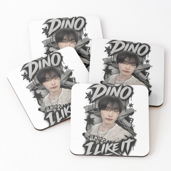 Item preview, DINO I LIKE IT SEVENTEEN Gothic Chrome Typography Fan Art designed and sold by Valeree Store.