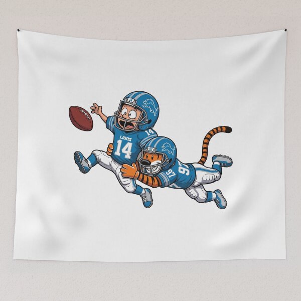 Item preview, Calvin And Hobbes Detroit Football Action Fan designed and sold by DamianRoy88.