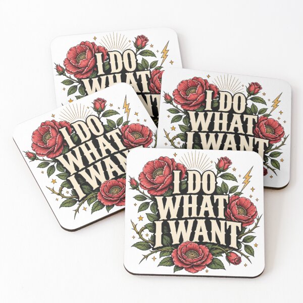 Item preview, I Do What I Want Vintage Floral Rose Bold Quote designed and sold by TibbuTees.