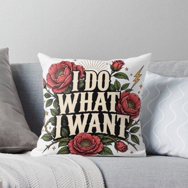 Item preview, I Do What I Want Vintage Floral Rose Bold Quote designed and sold by TibbuTees.