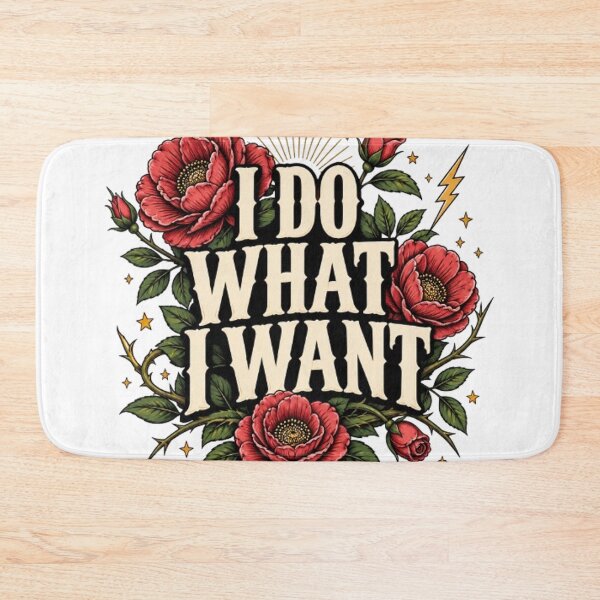 Item preview, I Do What I Want Vintage Floral Rose Bold Quote designed and sold by TibbuTees.