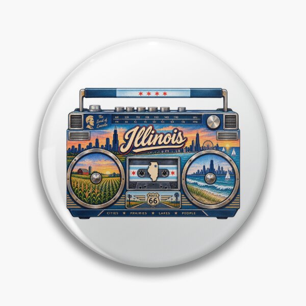Item preview, Illinois Gen X Boom Box designed and sold by Whimspired By Paxx.