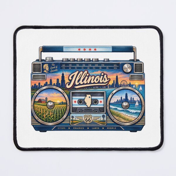 Item preview, Illinois Gen X Boom Box designed and sold by Whimspired By Paxx.