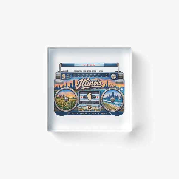 Item preview, Illinois Gen X Boom Box designed and sold by Whimspired By Paxx.