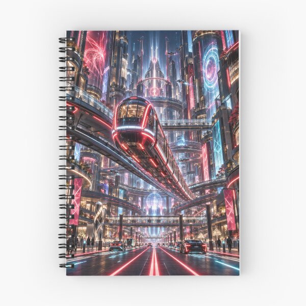 Item preview, Crimson Neon Crossing – Maglev Train Through the Future designed and sold by SEIMEI2025.