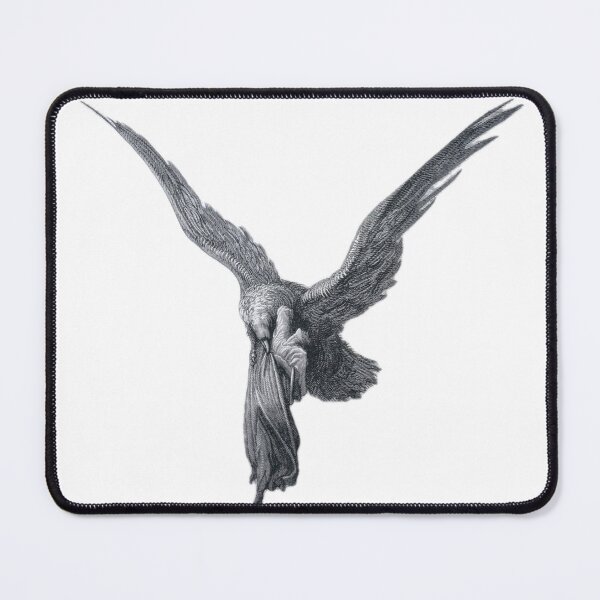 Item preview, Eagle Bearing a Cloaked Figure – Gustave Doré Engraving designed and sold by Fallen Fenris.