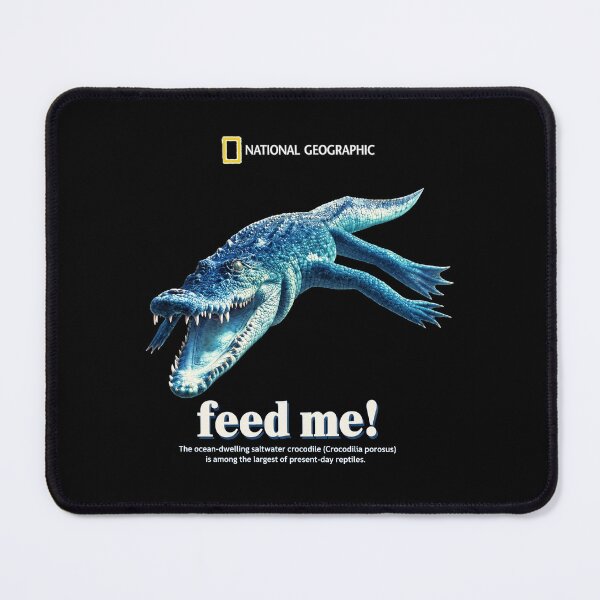Item preview, National Geographic Saltwater Crocodile Feed Me Wildlife Ocean Predator Graphic designed and sold by InOtterNew.