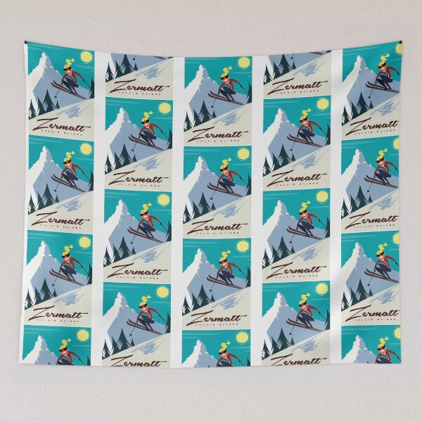 Item preview, Zermatt Ski Poster designed and sold by sailtonfg.