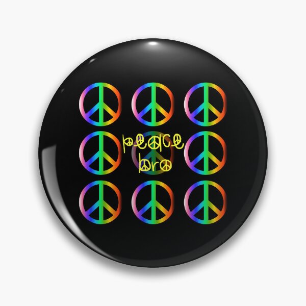 Item preview, Rainbow Peace Sign Grid with Peace Bro Text designed and sold by laxmanrajart.