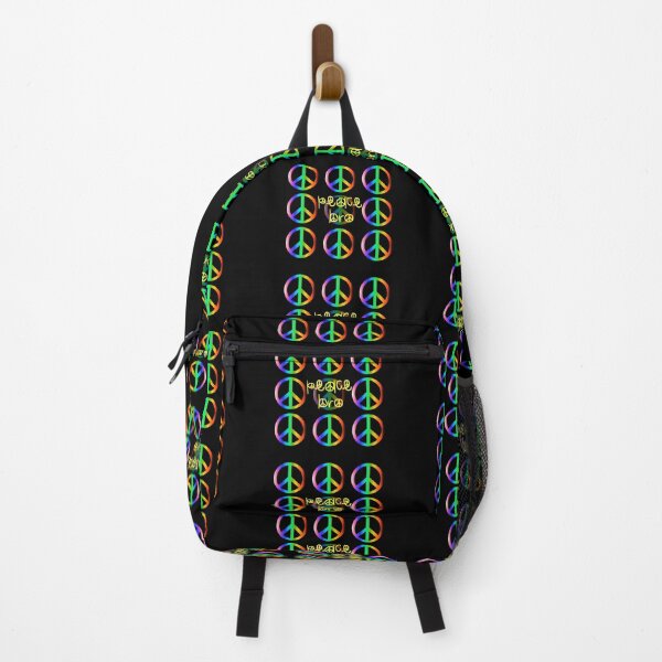 Item preview, Rainbow Peace Sign Grid with Peace Bro Text designed and sold by laxmanrajart.