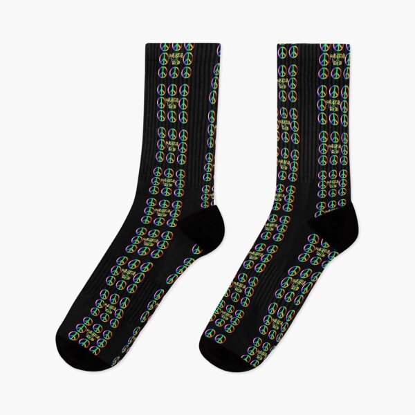 Item preview, Rainbow Peace Sign Grid with Peace Bro Text designed and sold by laxmanrajart.
